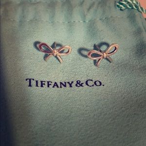 Tiffany bow earrings sterling silver